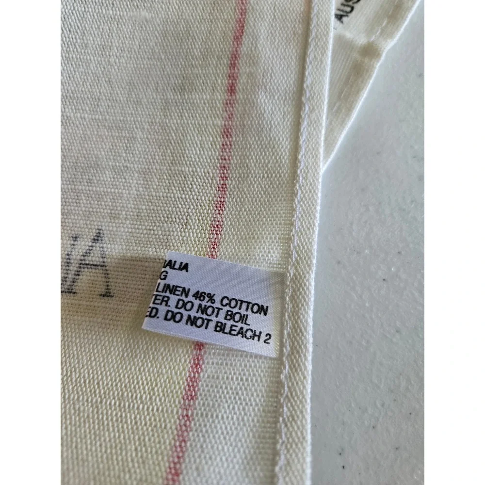Vintage Ross Australias Eucalypts Tea Towel Linen Cotton Botanical Butterfly